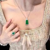  Mặt Dây Chuyền Ngọc Bích Đính Kim Cương BKJECN-9311 