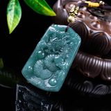  Mặt Dây Chuyền Ngọc Bích khắc Hình Rồng BKJECN-9324 