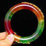  Vòng Tay Ngọc Bọc Kim Loại Họa Tiết Rồng BKJECN-9330 