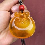  Mặt Dây Chuyền Hổ Phách Hình Túi Tiền BKJECN-9331 