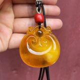  Mặt Dây Chuyền Hổ Phách Hình Túi Tiền BKJECN-9331 