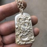  Mặt Dây Chuyền Bạc Sưu Tầm Khắc Rồng BKJECN-9333 