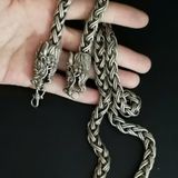  Vòng Cổ Nam Đầu Rồng Sưu Tầm Dây Xoắn Bạc Thái BKJECN-9341 