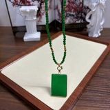  Mặt Dây Ngọc Bích Bình An Kèm Dây Đeo BKJECN-9343 