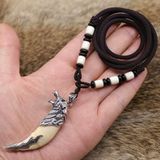  Dây Chuyền Nanh Sói Bọc Bạc Phong Cách Manly BKJECN-9344 