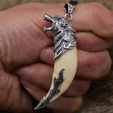  Dây Chuyền Nanh Sói Bọc Bạc Phong Cách Manly BKJECN-9344 