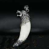  Dây Chuyền Nanh Sói Bọc Bạc Nam Tính BKJECN-9345 