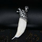  Dây Chuyền Nanh Sói Bọc Bạc Nam Tính BKJECN-9345 