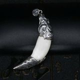  Dây Chuyền Nanh Sói Bọc Bạc Nam Tính BKJECN-9345 