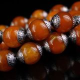  Vòng Cổ Ngọc Hổ Phách Bọc Bạc 925 Cổ Điển BKJECN-9350 