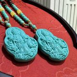  Vòng Cổ Mặt Phật Quan Âm Ngọc Lam Cao Cấp BKJECN-9355 