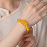  Vòng Tay Đá Vàng Tỳ Hưu Chiêu Tài Đón Lộc BKJECN-9363 