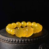  Vòng Tay Đá Vàng Tỳ Hưu Chiêu Tài Đón Lộc BKJECN-9363 