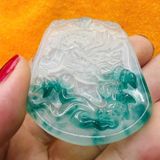  Mặt Dây Chuyền Ngọc Phỉ Thúy Chạm Rồng BKJECN-9385 