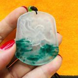  Mặt Dây Chuyền Ngọc Phỉ Thúy Chạm Rồng BKJECN-9385 