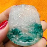  Mặt Dây Chuyền Ngọc Phỉ Thúy Chạm Rồng BKJECN-9385 