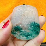  Mặt Dây Chuyền Ngọc Phỉ Thúy Chạm Rồng BKJECN-9385 