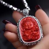  Dây Chuyền Mặt Phật Bản Mệnh Đỏ BKJECN-9386 