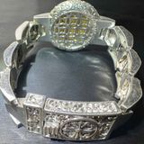  Vòng Tay Nam Mạ Bạc Chạm Khắc Song Long BKJECN-9393 