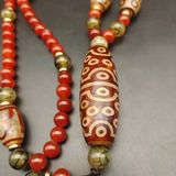  Chuỗi Vòng Đeo Cổ Đá Dzi Tây Tạng Cổ BKJECN-9404 