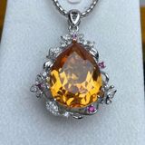  Dây Chuyền Mặt Sapphire Vàng Đính Đá Cao Cấp BKJECN-9411 