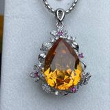 Dây Chuyền Mặt Sapphire Vàng Đính Đá Cao Cấp BKJECN-9411 