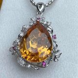  Dây Chuyền Mặt Sapphire Vàng Đính Đá Cao Cấp BKJECN-9411 