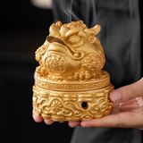  Lư Trầm Thiềm Thừ Đá Sa Thạch Dát Vàng Tài Lộc BKJECN-9428 