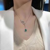  Dây Chuyền Ngọc Lục Bảo Dáng Dài Quý Phái BKJECN-9433 