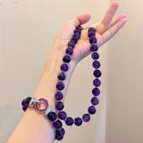  Bộ Vòng Tay Và Dây Chuyền Thạch Anh Tím Hoàng Gia  BKJECN-9434 