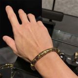  Vòng Tay Kiềng Nam Chạm Khắc Kim Cang Ma Ha Thần Thú Bằng Đồng Vàng BKJECN-9440 