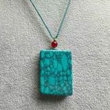  Mặt Dây Chuyền Ngọc Lam Turquoise Tự Nhiên BKJECN-9441 