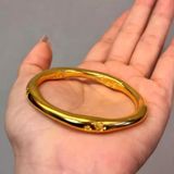  Vòng Tay Nữ Mạ Vàng 18K Chạm Khắc Hoa Văn BKJECN-9455 