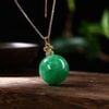 Dây Chuyền Mặt Ngọc Cẩm Thạch Dạng Viên Châu Vương Miện Cao Cấp BKJECN-9466