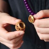  Chuỗi Tràng Hạt 108 Hạt Bồ Đề Phong Hóa Màu Tím Mật Tông BKJECN-9474 