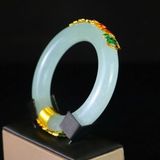  Vòng Tay Ngọc Bích Cẩm Thạch Bọc Kim Loại Mạ Vàng BKJECN-9477 