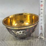  Bát Đồng Cổ Khảm Ngũ Ngưu Lòng Mạ Vàng BKMECN-10015 