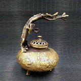  Lư Xông Trầm Hương Giao Long Bằng Đồng Cổ BKMECN-10024 
