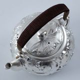  Ấm Trà Bạc Nguyên Chất Khắc Nổi Liên Hoa Cổ Sưu Tầm  BKMECN-10053 