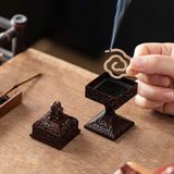  Lư Xông Trầm Dáng Vuông Mini Bằng Đồng Giả Cổ BKMECN-10062 