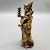  Tượng Thần Tài Triệu Công Minh mini bằng đồng hoàng gia BKMECN-10075 