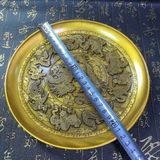  Đĩa Thưởng Cổ Long Phụng Trình Tường Mạ Vàng Hoàng Gia BKMECN-10076 