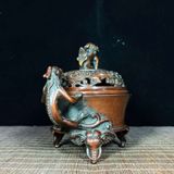  Lư Xông Trầm Đồng Giả Cổ Dáng Tam Nghê Vần Cầu BKMECN-10105 