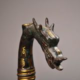  Bình Đồng Giả Cổ Dáng Rồng Tam Khí Phong Thủy Chiêu Tài  BKMECN-10106 