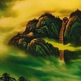  Tranh Thủy Mạc Sơn Thủy Hữu Tình Cổ Ngoạn Kèm Chứng Thư Sưu Tầm BKHFCN-9043 