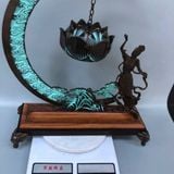  Lư Xông Trầm Đồng Giả Cổ Dáng Tiên Nữ Hái Sen Ngắm Trăng BKMECN-10114 