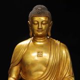  Tượng Phật Tổ Bổn Sư Thích Ca Bằng Đồng Vàng Đúc Đặc BKMECN-10121 