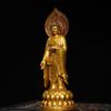  Tượng Phật Tổ Thích Ca Đứng Đài Sen Bằng Đồng Vàng Nguyên Chất  BKMECN-10122 