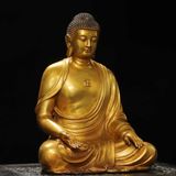  Tượng Phật Tổ Bổn Sư Thích Ca Bằng Đồng Vàng Đúc Đặc BKMECN-10121 