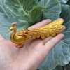  Tượng chim Công phong thủy bằng đồng vàng nguyên chất BKMECN-10124 
